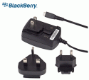 BlackBerry Travel Charger With International Plug Adapters
